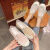 索宛亦2024夏季新款韩版时尚百搭透气网鞋小白鞋平跟一脚蹬学生女鞋 白色 W51-11【女神范】 39