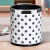 定制垃圾桶可爱少女客厅卧室创意卫生间圾简约北欧风 紫色波点双格收纳盒