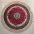 客厅新疆和田地毯圆形机织丝毯卧室餐厅民族特色小圆毯地毯的 红-色 30-C-Mx30-C-M
