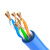 创优捷 超五类成品网线C5L-8m 非屏蔽百兆CAT5e网线 宽带连接跳线蓝色8米