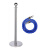 月桐（yuetong）圆球礼宾杆围栏含麻绳 YT-D0365 银色杆+银钩蓝色麻绳 950×320×51mm 1套