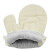 海斯迪克 防护手套 耐高温加厚隔热防烫棉布手套 烤箱手套 白色（5双）