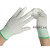 盛世静电手套防工地劳保防滑工作专用透气薄款手套绝缘 白色涂指手套(12双) M