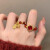 CROWN KUDOSCK本命龙形玛瑙串珠戒指女设计师福牌可 红玛瑙戒指