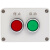 急停按钮控制盒 12345孔开关户外防雨启动停止指示灯塑料箱体IP65 西瓜红 急停+自复钮