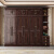 和官新中式实木衣柜家用紫金檀木现代大容量衣橱卧室四门木质储物家具 五门衣柜