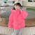 迪士尼（Disney）女童冬装加厚宝宝棉服2023新款儿童装洋气时髦棉衣 玫红色 100cm 100cm(100cm)