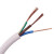 起帆电线电缆 RVV3*4平方国标3芯电源线三芯多股铜丝软护套线 白色1米 20米起售
