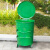 环卫垃圾桶圆桶金属铁质户外防火耐高温垃圾桶大号加厚果皮箱挂车 圆形桶盖子绿