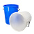 久臻 YGJ049 加厚塑料清洁圆桶 大容量圆形水桶  白色带盖100L