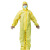 化学防护服防化服耐酸碱化学实验防护服危化品化工连体全身防护 黄色 XL 