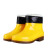 安先达雨鞋 冬季加绒雨靴 短筒防滑外穿水鞋 厨房胶鞋 黄色 43 