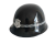 YHGFEE保安头盔防暴PC盔执勤治安巡逻白色黑色男防爆安保安全帽钢盔帽子 黑色钢盔（无字）