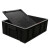 金诗洛 K6078 防静电周转箱黑色塑料收纳箱ESD电子零件元件盒物料胶框 300*200*120