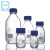 定制 瓶螺口蓝盖瓶透明透明丝口蓝盖试剂瓶25 50 250ml棕色肖特瓶
