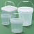 访客 FK 食品级塑料桶密封桶包装桶带盖带提手大号加厚直径256 高194-8L 透明（白色盖子）