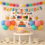 渡鹊桥卡通生日蛋糕宝宝周岁女孩气球男孩派对布置儿童数字场景装饰拍照 电视柜生日装饰套装05