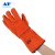 友盟（AP）AP-2103 锈橙色烧焊手套 电焊手套焊工手套 长35CM 1副 XL码
