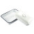海斯迪克 HKCL-267 搪瓷托盘 白色实验室化工消毒盘 方形盘 带盖加厚 单个20*30
