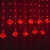 汶纳几太阳能户外阳台吊灯过新年元宵门前挂灯红灯笼灯串花园凉亭装饰灯JM 3米宽红灯笼窗帘灯-插电款