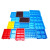 沛桥塑料格子箱PQ-1227正方四格箱外径:355*355*105mm蓝色可定制