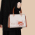 CENTURY KUDOS品牌轻奢国风刺绣通勤女包中年女士手提包感妈妈包礼物包包斜挎包 刺绣牡丹酒红色+黄色礼盒