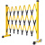 琴奋 玻璃钢绝缘伸缩围栏可移动式道路安全防护栏黑黄色1.2米高*3.5米长