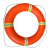 吉斯迈瑞 防汛成人救生圈船用专业救生浮圈实心游泳泡沫圈 救生圈-成人橙色pvc泡沫款