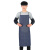 牛仔围裙工作围裙劳保电焊成人男女韩版时尚厨房餐厅耐磨帆布围裙 尺寸中号：90cm*60cm（1条）