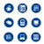 稳斯坦 （5个装）桌面物品定位贴定位标志标识6S5S蓝色办公规范标签标志 10*10cm 手机 W542