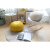 北欧日式 素色圆形简约桌垫 地毯 加厚棉线沙发垫 床边垫 茶几垫 花线咖啡色 直径45厘米