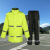 飞尔（FLYER）分体式反光雨衣 三层复合布雨衣套装【荧光黄绿色 XL码】