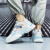 SONDR新款户外男鞋跑步鞋2022夏季网面薄款休闲运动青少年老爹潮鞋 白蓝 39