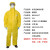 耐呗斯 化学连体防护服 防尘防液体喷溅隔离衣 双门襟双拉链 NBS4402T 2XL码 黄色1件