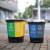 京顿 塑料垃圾桶脚踏分类双桶垃圾桶大号干湿分离带盖垃圾桶 40L咖黑