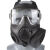 定制M50仿真防毒面具模型 全脸防护面具真人cs水弹面罩防风面具 黑色黑灰镜片(双风扇)