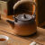 家用户外野外陶瓷酒精炉碳炉煮茶器烧水壶温茶炉茶壶套装底座双用 如意提梁壶套餐（燃油罐+烧烤网）