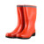 3531中筒雨鞋女款612带反光安全环卫靴清洁工中帮雨靴 橙色 43