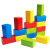 彩色木质特殊长方体模型一年级小学几何数学教具小立方体块正方形榉木积木幼儿园益智玩具 彩色特殊长方体红黄蓝绿各4个共16个