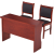 彩芷 会议室会议桌椅组合1.2米油漆木皮条形培训桌办公桌子 不包安装 带盖磨砂卡其色 大号[高46CM]