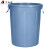 艾科堡 大号垃圾桶户外环卫商用厨房加厚大容量带盖圆形塑料桶 灰色无盖60L