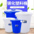 定制适用大号垃圾桶户外塑料酒店餐厨工业商用圆形带盖大容量收纳 330型(200升)+盖 (白色)