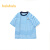 巴拉巴拉儿童T恤男童短袖夏装纯棉中大童条纹时尚T恤 蓝白色调00481-7125 140cm