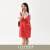 LILIANA蝶变系列 小众设计轻奢复古新款通勤森系吊带裙连衣裙（无衬衫） 樱桃红 S