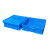 加厚塑料周转箱 单格四格六格零件盒塑料盒物料盒收纳箱 蓝色B款带盖 正方形