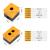 12345孔按钮开关控制盒急停防尘防水按钮指示灯盒BX1/2/3/4/5/6 黄色 BX2(二孔)