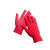 曼睩  薄款红色12双装 劳保棉纱点塑手套加厚防滑工地干活耐磨胶点橡胶工作防护手套ML009
