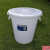 塑料圆桶恒丰牌垃圾桶钢化桶圆形储水桶带盖室内外垃圾桶议价 160型白色80L 52*54cm