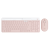 K580粉色无线蓝牙键盘静音键盘办公游戏 白色_套装K580+M221