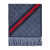 古驰（GUCCI）女士蓝色羊毛红蓝条纹双G图案围巾 570603 3GB18(3G200) 4068
